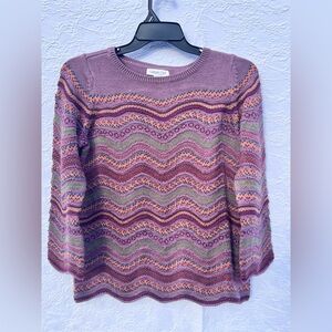 Vintage Boho Cabincore Cottagecore Faecore Chevron Sweater